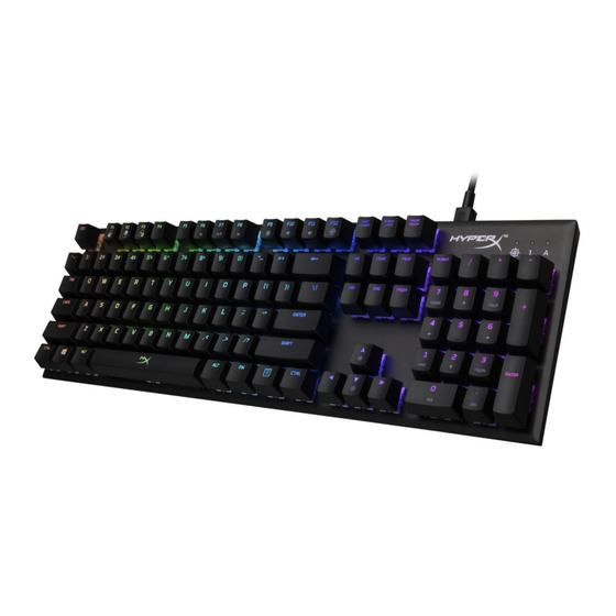 HyperX Alloy FPS RGB Mode D'emploi