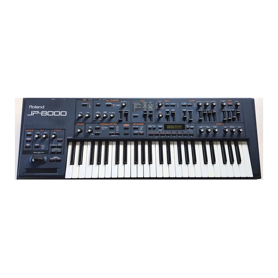 Roland JP-8000 Mode D'emploi