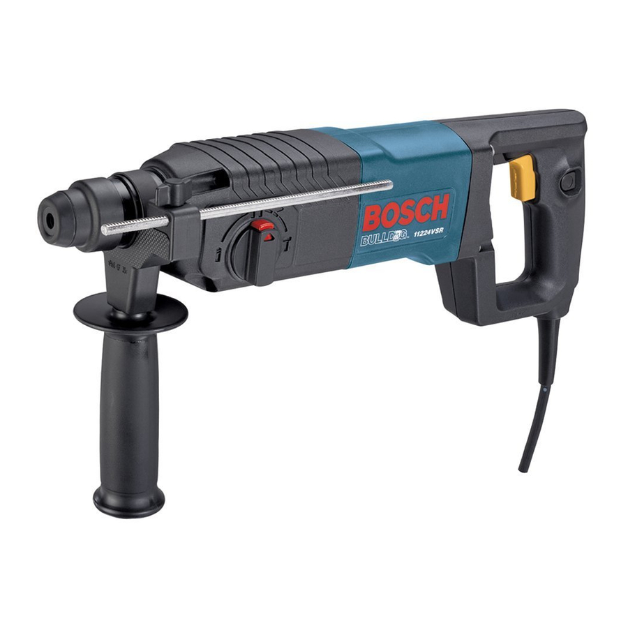 Bosch 11224VSR Consignes De Fonctionnement/Sécurité