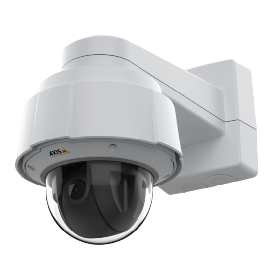 Axis Communications Q60-E Serie Manuel D'utilisation