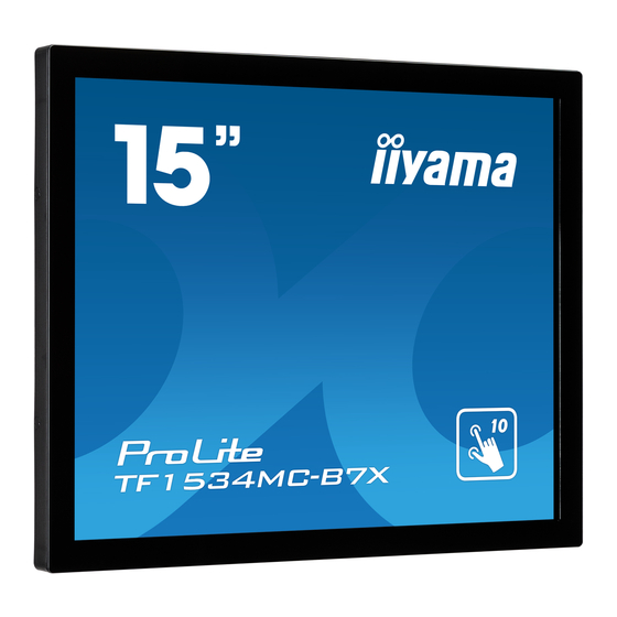 Iiyama ProLite TF1534MC Mode D'emploi