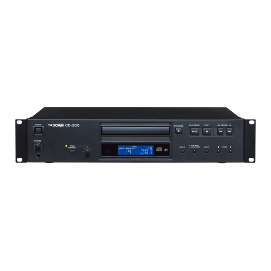 Tascam CD-200 Mode D'emploi