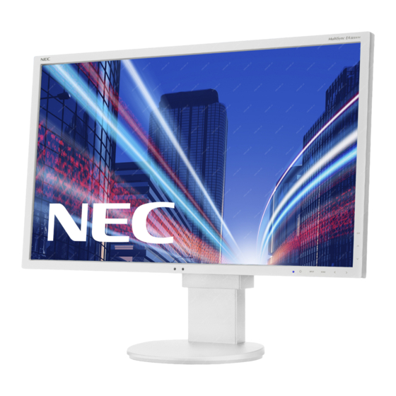 NEC MultiSync EA223WM Manuel D'installation