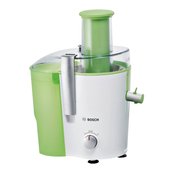 Bosch VitaJuice MES25 Serie Mode D'emploi