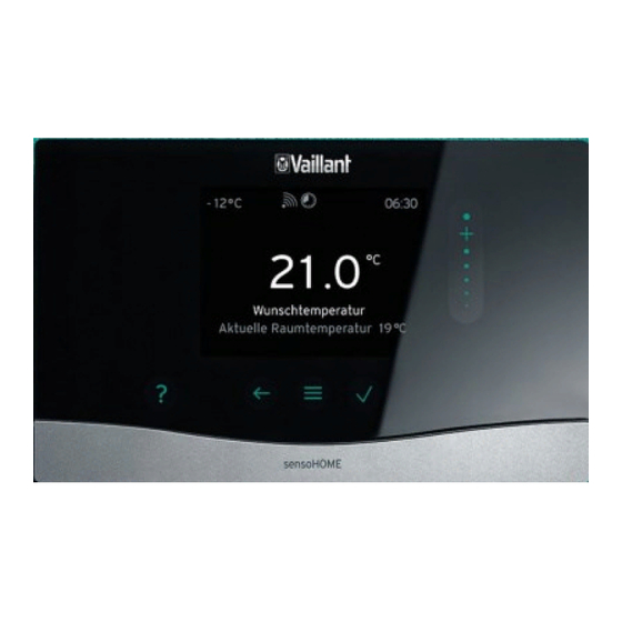 Vaillant sensoHOME VRT 380f Manuels