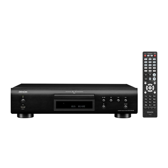 Denon DCD-800NE Manuel De L'utilisateur