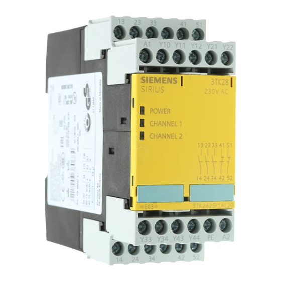 Siemens SIRIUS 3TK2825 Instructions De Service Originales