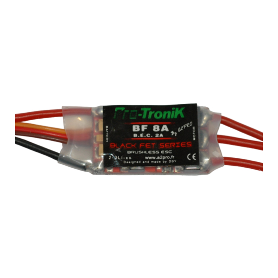 Pro-Tronik BF-6A Mode D'emploi