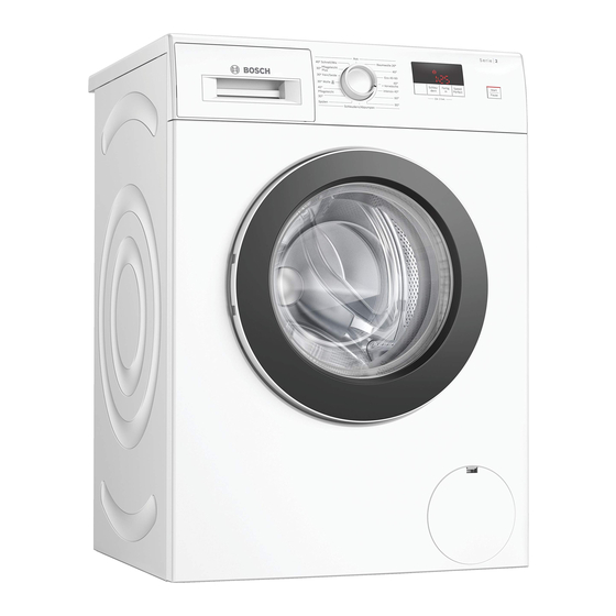 Bosch WAJ280A1CH Manuel D'utilisation Et Notice D'installation