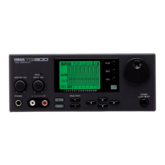 Yamaha TG300 Mode D'emploi