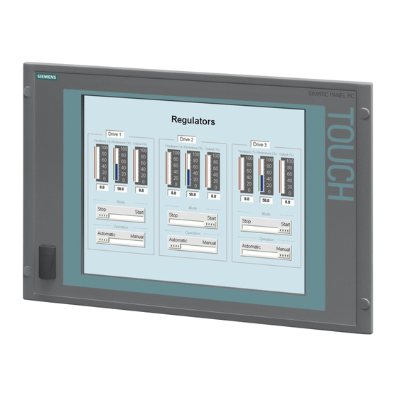 Siemens SIMATIC Panel PC 477B Notice De Service