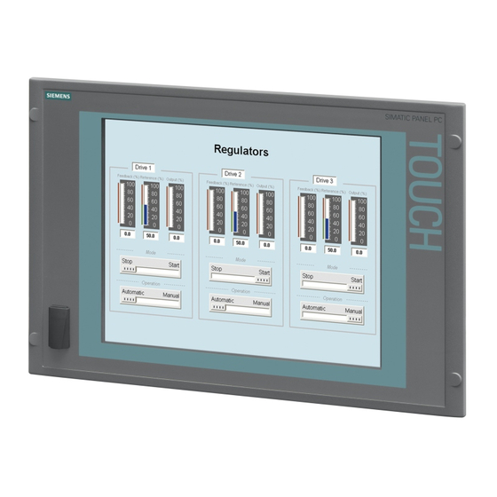 Siemens SIMATIC Panel PC 477B Instructions De Service
