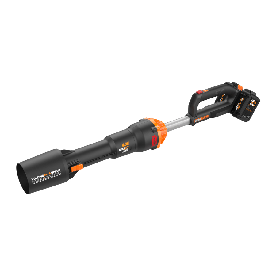 Worx Nitro LEAFJET WG585 Manuels