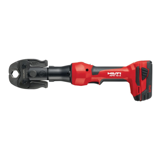 Hilti NPR 019 IE-A22 Mode D'emploi Original