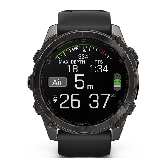 Garmin FENIX 8 Serie Manuel D'utilisation