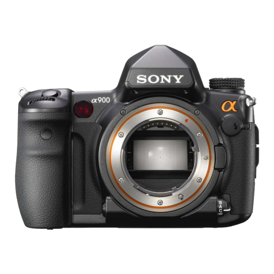 Sony DSLR-A900 Mode D'emploi