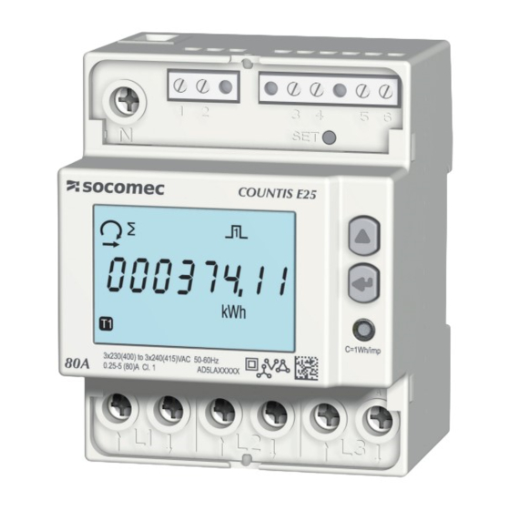 socomec COUNTIS E25 Manuel D'utilisation