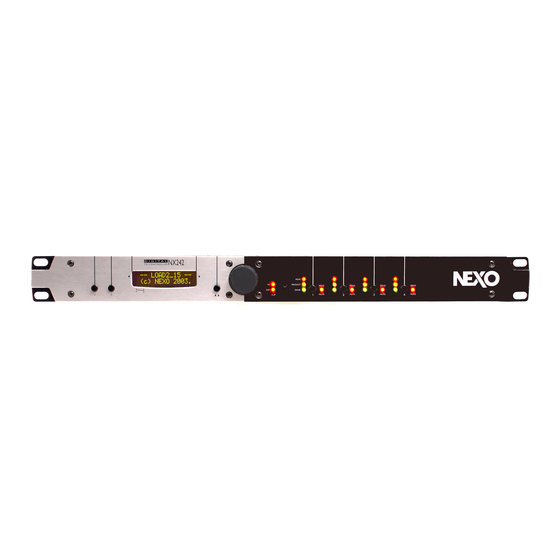 Nexo NX242 Manuel D'utilisation