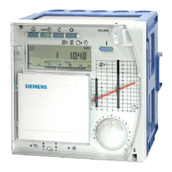 Siemens RVL480 Manuel Technique