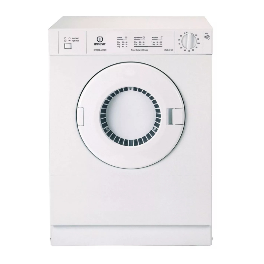 Indesit IS31V Utilisation Et Entretien Et Notice D'installation