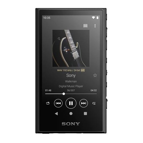 Sony WALKMAN NW-A306 Mode D'emploi