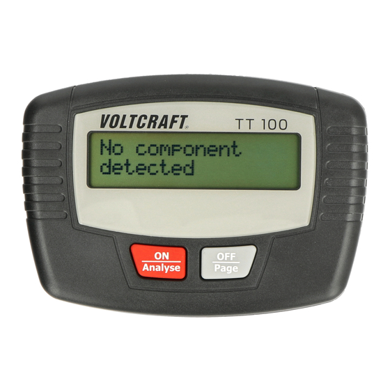 VOLTCRAFT TT100 Mode D'emploi