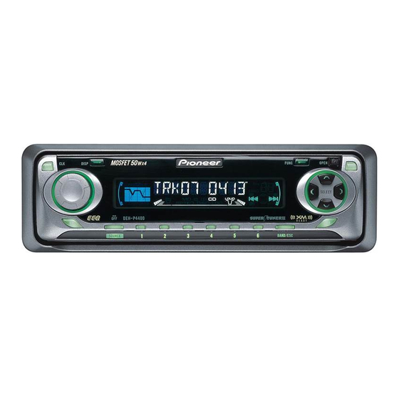 Pioneer DEH-P4400 Mode D'emploi