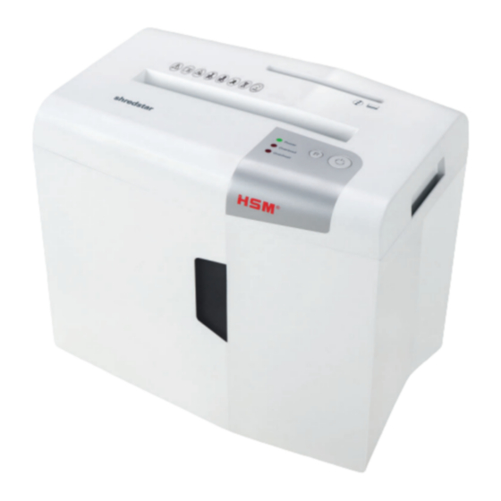 HSM shredstar S10 Notice D'utilisation