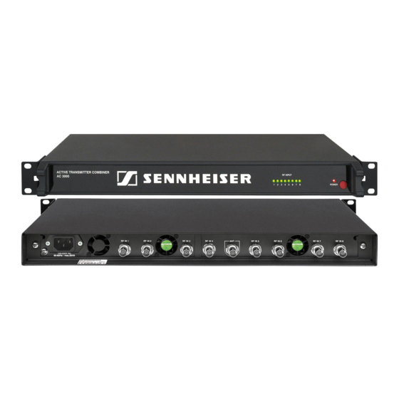 Sennheiser AC 3000 Notice D'emploi