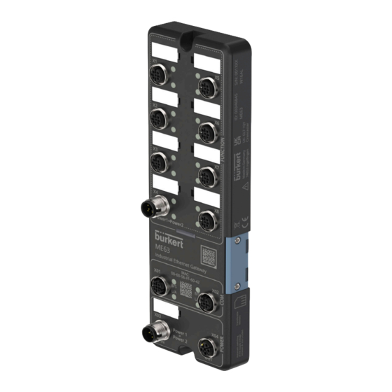 Burkert ME63 FieldConnect Manuel D'utilisation