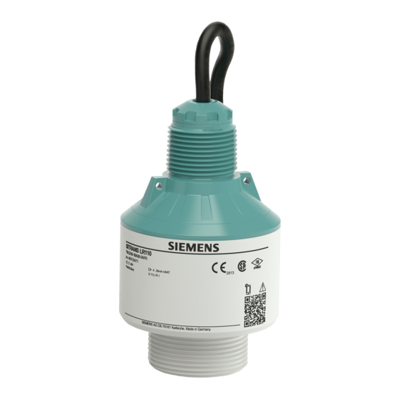 Siemens SITRANS L Série Instructions De Service