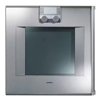 Gaggenau BO 270-131 CD ALU Notice D'utilisation