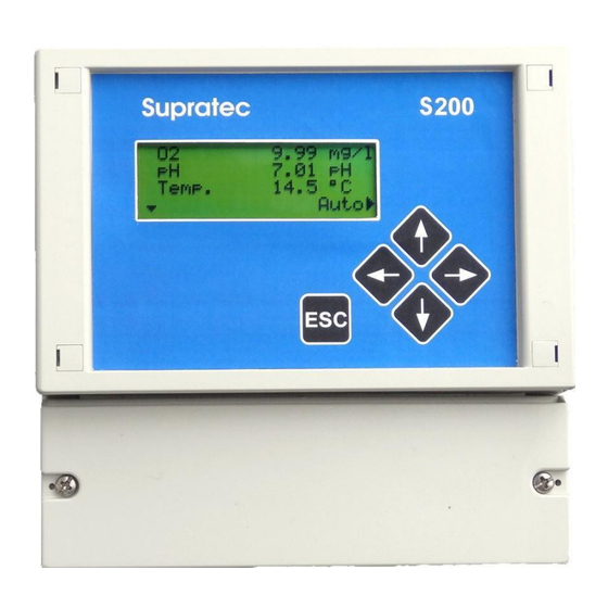 AquaLabo Supratec S200 Manuel Utilisateur