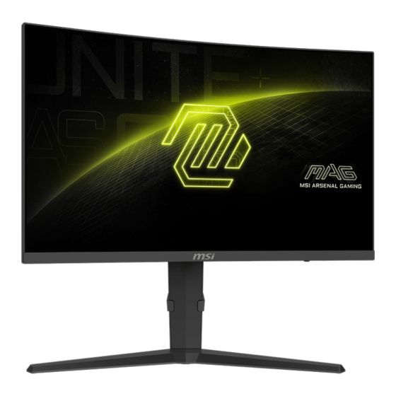 MSI MAG 275CQPF Guide D'utilisation