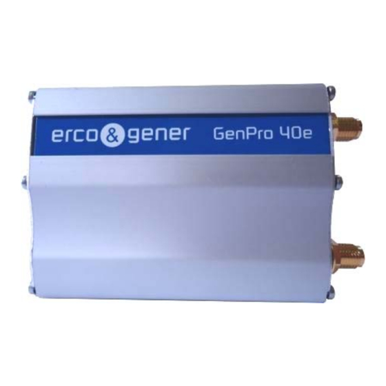 Ercogener GenPro 40e R2 Mode D'emploi