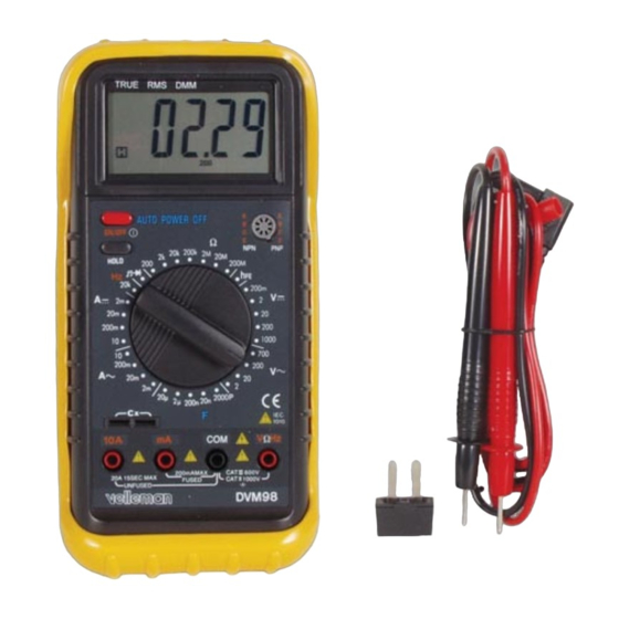 Velleman DVM98 Mode D'emploi