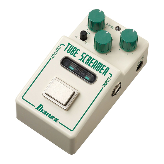 Ibanez NU TUBESCREAMER Manuel De L'utilisateur