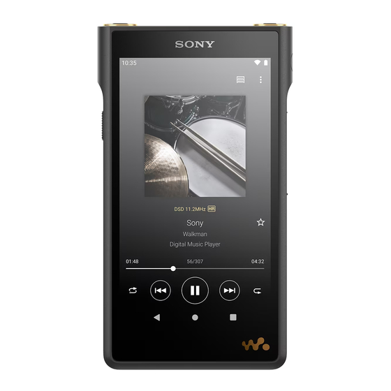 Sony Walkman NW-WM1AM2 Mode D'emploi