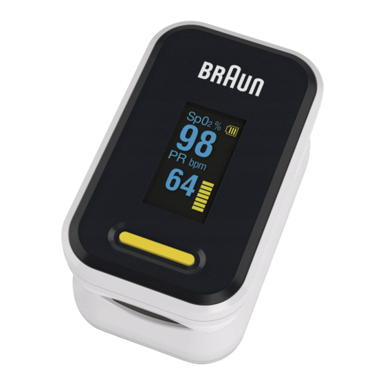 Braun Pulse oximeter 1 YK-81C Mode D'emploi