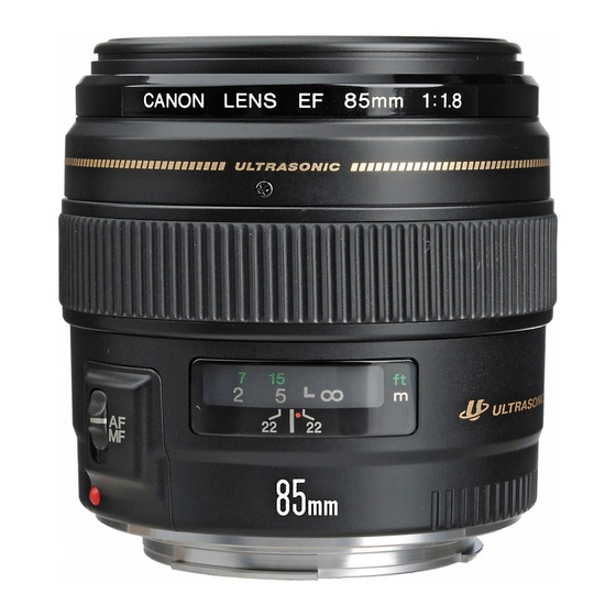Canon EF 85mm f/1.2L USM Manuels
