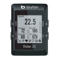 Bryton Rider 35 Manuel De L'utilisateur