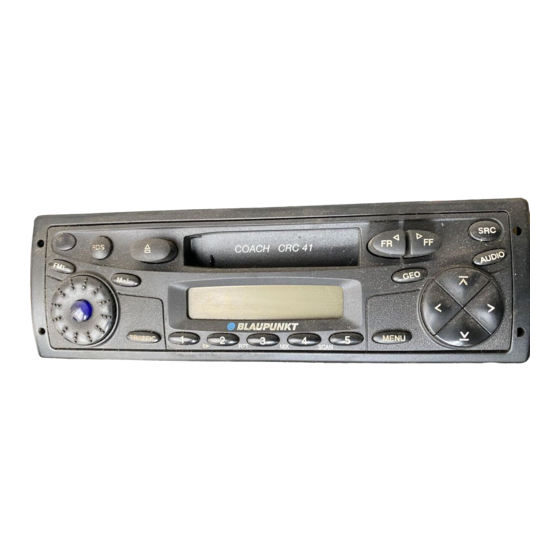 Blaupunkt COACH CRC 41 Mode D'emploi