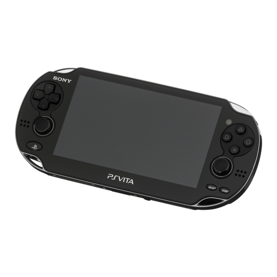 Sony PS VITA Guide De Mise En Route