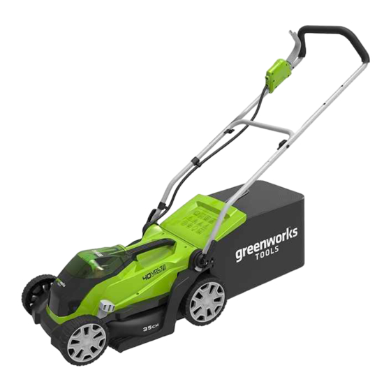 GreenWorks Tools 2501907 Manuel D'utilisation