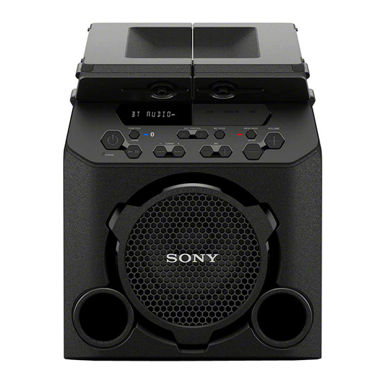 Sony GTK-PG10 Mode D'emploi