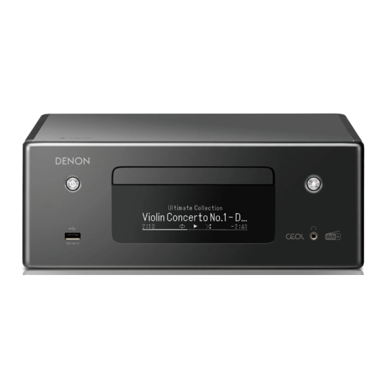 Denon RCD-N10 Guide Rapide