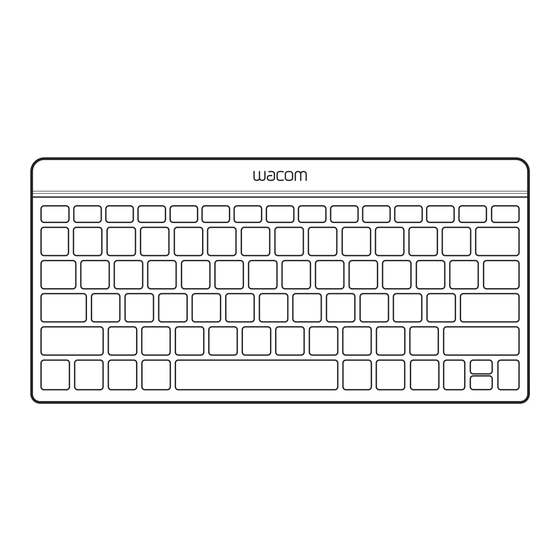 Wacom Wireless Bluetooth Keyboard Guide De Mise En Route