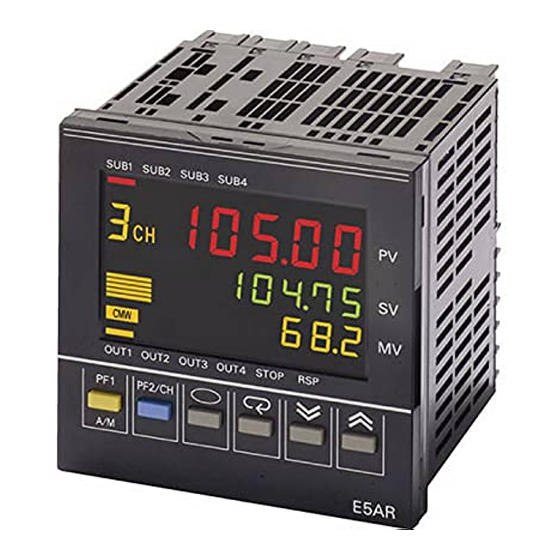 Omron E5AR Feuille D'instructions