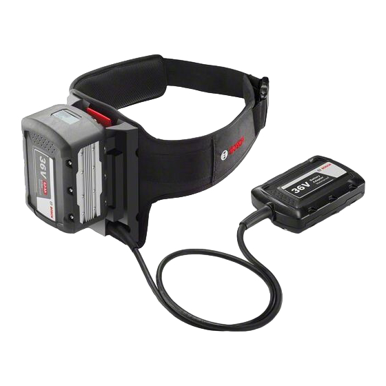 Bosch Battery Belt Notice Originale