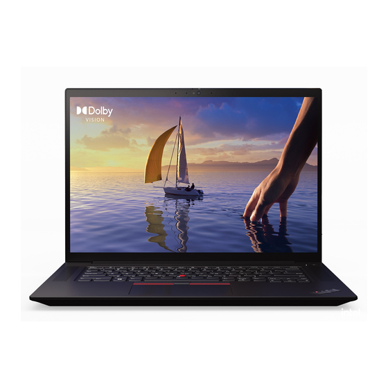 Lenovo ThinkPad P1 Extreme Guide D'utilisation